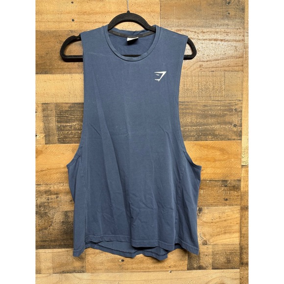 Gymshark Other - Gymshark Mens Large Blue Sleeveless Muscle Tank Top Drop Armhole Gym Shirt